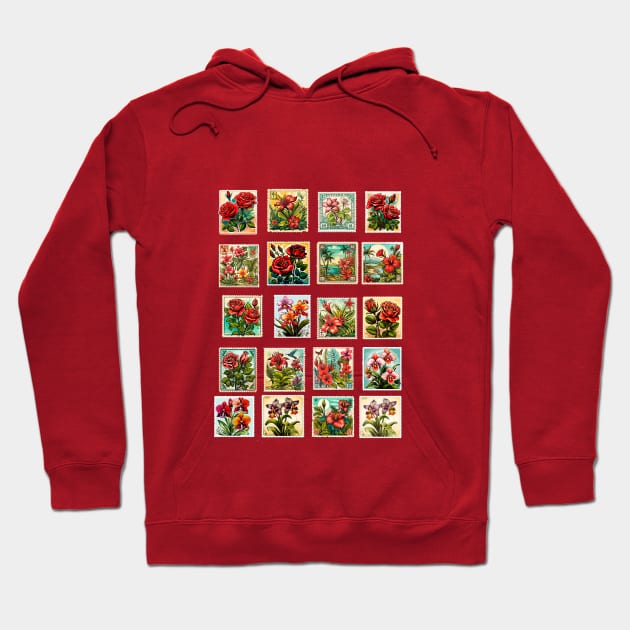 Postage stamp collection Hoodie by enyeniarts